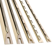 티타늄 골드 폴리싱 직사각 3mm 재료분리대(2.4M) 코너 몰딩 타일 비드 꼼꼼이, 3X12mm