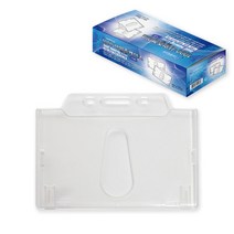 고무나라 고급사원증케이스 10mm 클립형 목걸이 줄 끈 50개입, 1) 고급사원증케이스/가로/(set50)/