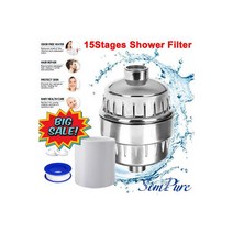 SimPure Shower Filter with Replaceable 15 Stage KDF/CAG Cartridge High Output171337