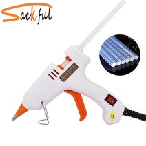 20W 30W EU 플러그 멜트 접착제 총 5개 20PCS 7mm 스틱 산업 홈 DIY 미니 건 전기 수리 열 도구, BS713-20pcs-20W