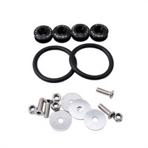 자동차튜닝 자동차 퀵 릴리스 패스너 앞 범퍼 뒤 범퍼 서라운드 강화 링 강화 서라운드 패드 나사, 1.black