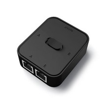 POE 이더넷 스위치허브 2 포트 RJ45 LAN CAT6 네트워크 스위치 선택기 1000Mbps In 1 Out/1 Out 내부 외부 스위처 분배기, Black