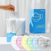 식약처 인증 국산 위즈윈 덴탈마스크 50매 일회용 KFAD 비말차단 개별포장 숨쉬기편한 귀편한 귀안아픈 대형 마스크, 1개입, 50개, 분홍색