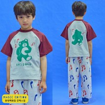 [매직에디션9] 덕콰이어트 댄싱베어라글란티셔츠/브라운 DQ321TS105