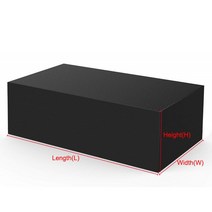 옥외 가구 덮개 방수 비 눈 먼지 방풍 반대로 u 옥스포드 직물 정원 잔디밭 안뜰 가구 덮개 40 크기, 115X115X74cm, CHINA, 01 black