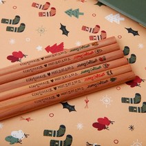 디자인아지트 [주문제작]네임연필2B 6자루 우드 크리스마스, 1set, 한글3