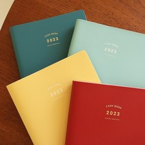2023 생활의 온도 슬림 가계부 날짜형 캐쉬북 플래너 금전출납부 23년 소비 스케줄러 심플 컬러 디자인, BLUE GREEN