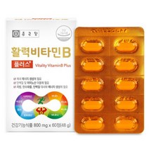 종근당 활력비타민B 플러스 60정 수용성 비타민
