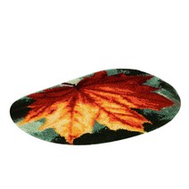 shangren DIY 래치 후크 키트 카펫 러그 만들기 키트 31x20 인치 초보자 성인, 아크릴, 메이플 리프