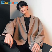 남자 핸섬캐쥬얼 원라인 브라운 블레이저