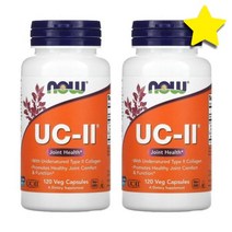 나우푸드 2병세트 UCII 타입 II 콜라겐 Collagen 120식물성 베지캡슐, NOW03136-2