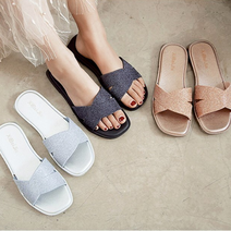 발편한 큐빅 여자 슬리퍼 여성 스팽글 사무실슬리퍼