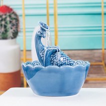 도자기 실내 미니 분수 인공 폭포 분수대, USB 인터페이스 모델, 공작 - 파랑