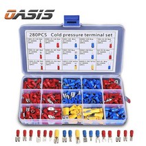 PG절연 Y형 O형단자 압착터미널 280PCS 15종 세트 전선 배선 연결커넥터, PG단자 280pcs세트