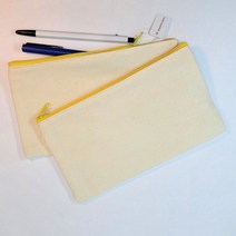 파우치 필통 캔버스 무지 에코백 옐로우 커스토마이징