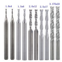 목공끌 각끌기 조각칼 각인기 10pcs 3.175 4 5 6mm 생크 두 플루트 cnc 엔드 밀 절단 도구 밀링 커터 목재 보드 용 라우터 비트 목공 아크릴 pvc, 3.175x12
