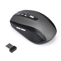 무선 무소음 게이밍 버티컬 마우스 USB 수신기가있는 2.4GHz 게임 PC 용 프로 게이머 Windows 데스크탑 컴퓨터 Win 7/2000/XP/Vista, gray