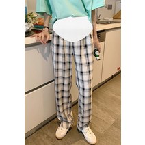 임산부 여름 아우터 와이드 팬츠 일자 슬림핏 정장바지 체크바지 쿨링팬츠