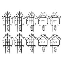 장식 정원 울타리 분리형 정원 테두리 테두리 테두리 울타리 실내 식물 격자 화분 등반 10 피스, Black 10pcs