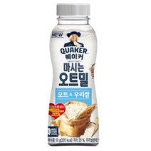칠성 쉐이크 아침 식사 대용 퀘이커 마시는 오트밀 오트 & 우리쌀 건강식 간편식 식단조절 선식 50G 10개, 1세트