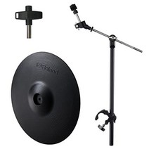 [오리지널 튜닝 키 첨부]Roland 롤랜드 전자 드럼용 심벌즈 패드 V-Drums V-심벌(CY-13R-BK 설치용 마운트 MDY-Standard 세트)