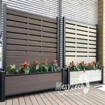 펜스 휀스 울타리 아름다운 정원 WPC 펜싱 복합 나무 알루미늄 포스트 패턴 디자인, 2.Dark Grey
