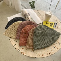 MDIV 1+1 페이퍼 밀짚 버킷햇 벙거지 모자