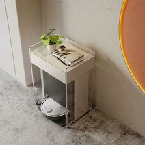 청소기 수납장 인테리어 아크릴 로봇청소기수납함, 05 )더블 드로우 그레이