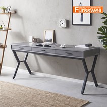 퍼스웰 시티 입식테이블 서랍형철재책상1600(SG_086), 그레이