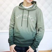 하트비트 남성용 샤아른 후드티 베이직핏 그라데이션 배색 긴팔 티셔츠 커플룩 단체복