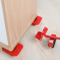 [더블제이] 만능지렛대 5종 SET 핸드카트 셀프대청소 가구운반 셀프이사 셀프 인테리어 이지무버, 5종세트 _지렛대1 +롤러4