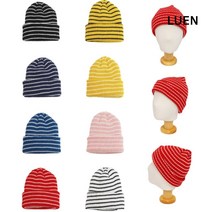 LUEN 미메톤 스트라이프 비니 여성 여자 남성 남자 기본 데일리 캐주얼 컬러 포인트 패턴 일상