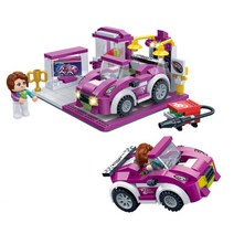 36개월 조립블럭 예쁜 경주용차전시장 IQ 사회성발달 블럭장난감 몰입