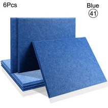 방음스펀지 가정용방음부스 방음 패널 흡수 소재 도어 씰 스트립 스튜디오 흡음 패널용 벽 패널 6 개, CHINA, 41--Blue