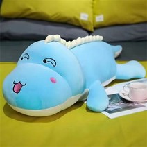 REZENZI 대형 공룡 인형 바디필로우 공룡 쿠션 포근포근 말랑말랑 안고 자는 바디필로우 등 받침 다리 받침 팔 받침 귀여운 부드러운 동물 쿠션 1m 1.2cm 1.5m, 푸른 색