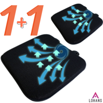 맥스쿨 USB 쿨링시트 바람방석 통풍시트 방석 차량용 사무용 1+1, 셉터 국산USB쿨링통풍방석(블랙)1+1