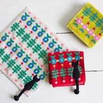 아츠코마타노 타올 손수건 햇볕쬐기 3color 일본 수입, 화이트