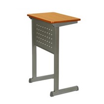 학교 학원 튼튼한 눈 피로 덜한 원목 모서리 곡면 책상 책걸상 중고등학생, 선택옵션확인▶ YWBHS 입식브레인타공책상, (YWBHS) 입식브레인타공책상(라운드상판)_노색