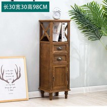 컨트리 인테리어 집게 미국 실목 서랍식 수납장 다층 코너장, C10-30x30나무무늬 화이트 스몰, T01-통