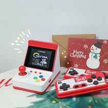 옛날오락기 레트로 고전 추억의 게임기 철권, 블루 앤 화이트 ( 별 선물 상자)