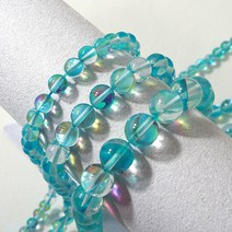 [5202-09]원석라운드 6/8/10mm 유광월광석 아쿠아 반줄