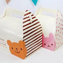 토끼 곰돌이 어린이집답례품 포장상자 2개 베이킹상자