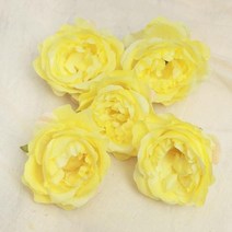 플라워월 꽃벽 포토존 인조 조화 꽃 장식 5 개10cm핑크 모란 인공 실크 머리 DIY 파티 웨딩 화환 선물 상자 스크랩북, 없음, Yellow