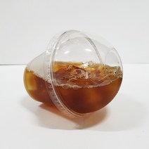 커피바바 92파이 페트 12온스 아이스컵 + 무타공돔뚜껑 세트, 1세트, 100개입