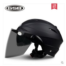 293798 / GSB 오토바이 헬멧 남 여 여름 통기 더블렌즈 자외선차단 안전 모자 배달대행 하프페이스, 원 사이즈
