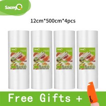 진공포장기 가정용 무선 진공 포장기 saengq 주방 가방 식품 실러 가방 수비드 보관 실러 가방 포장 1215202530 cm500 cm, 12-500cm-4pcs