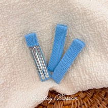 5cm 파스텔 헤링본 사각 집게핀 헤어핀대 DIY 반제품 머리핀 만들기 5컬러