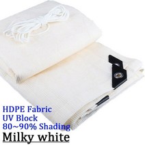 햇빛 가리 HDPE 자외선 차단 밀키 화이트 차양 네트 홈 가든 호텔 테라스 안전 울타리 발코니 프라이버시 스크린 캐노피 그늘 돛, [18] 1x1m, [01] Milky White