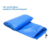 수중 Blue Accesso세트s PE Round Protector Villa Above Ground Home Swimming Pool Cover Dustproof Rain, 03 12 FT