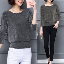 CozyYunzone 7421 반짝이펄 가오리 티셔츠 7색상